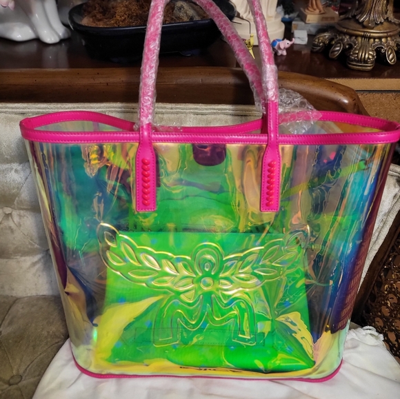 (Sold)Authentic MCM transparent tote bag - Picture 4 of 9